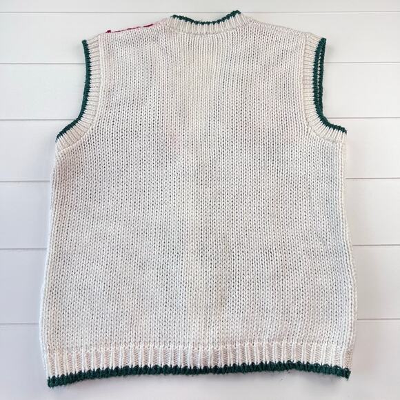 Huntington Ridge Vintage Knit Sweater Vest Women's size Large Heart Multi Color - Picture 2 of 6